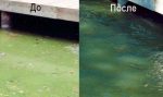 Состояние воды до и после применения Sub-Triton от компании Otterbine