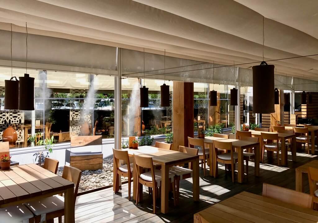 туман для охлаждения летних площадок